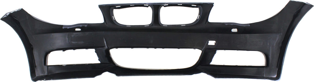 Front Bumper Cover Primed For 2008-2013 BMW 1-Series With M Package With Headlight Washer Holes Replacement REPB010390P