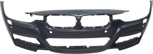 PARTS OASIS New Aftermarket BM1000286C Front Bumper Cover - CAPA Primed Replacement For BMW 3-Series 2013 2014 2015 2016 2017 2018 2019 With M Sport Line With HLW | PDC Sensor Holes | IPAS | Cam (2013 - 2018 Sedan) | Wagon Replaces OE 51118067958