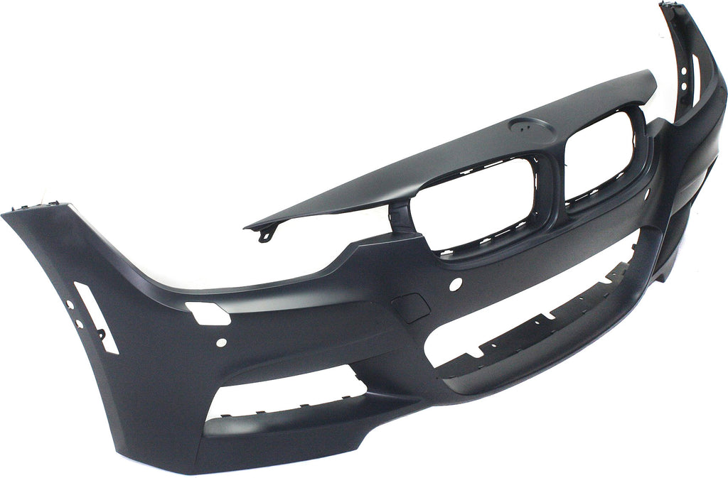 PARTS OASIS New Aftermarket BM1000286C Front Bumper Cover - CAPA Primed Replacement For BMW 3-Series 2013 2014 2015 2016 2017 2018 2019 With M Sport Line With HLW | PDC Sensor Holes | IPAS | Cam (2013 - 2018 Sedan) | Wagon Replaces OE 51118067958