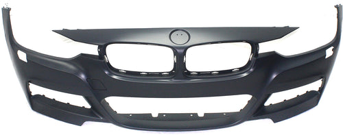 3-SERIES 13-19 FRONT BUMPER COVER, Prmd, w/ M Sport Line, w/ HLW Holes, w/o PDC Snsr Holes, (13-18, Sdn)/Wgn