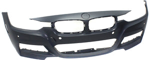 3-SERIES 13-19 FRONT BUMPER COVER, Prmd, w/ M Sport Line, w/o HLW Holes/Cam, w/ PDC Snsr Holes/IPAS, (13-18, Sdn)/Wgn