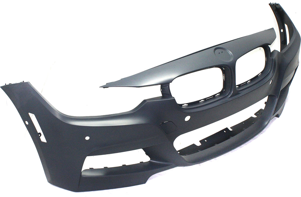 PARTS OASIS New Aftermarket BM1000292 Front Bumper Cover Primed  Replacement For BMW 3-Series 2013 2014 2015 2016 2017 2018 2019 With M Sport Line Without HLW Holes | Cam With PDC Sensor Holes | IPAS (2013 - 2018 Sedan) | Wagon Replaces OE 51118067953