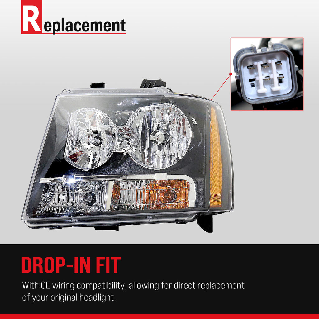 ENCLAVE 08-12 HEAD LAMP RH, Assembly, HID, w/ HID Kit, w/o Auto-adjust feature
