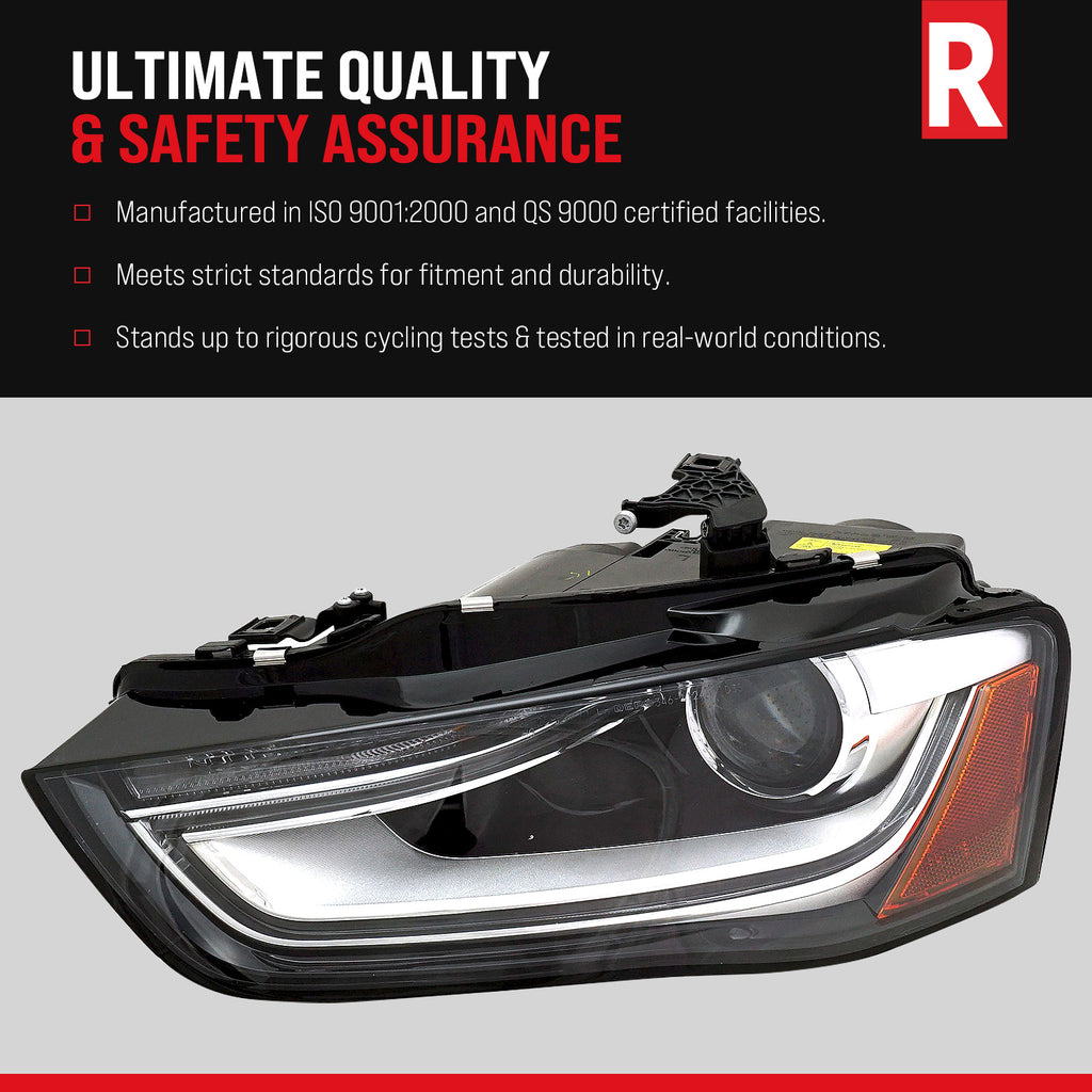 3-SERIES 12-15 HEAD LAMP LH, Lens and Housing,HID, w/o HID Kit, w/o Adaptive Headlights, Sedan/Wagon