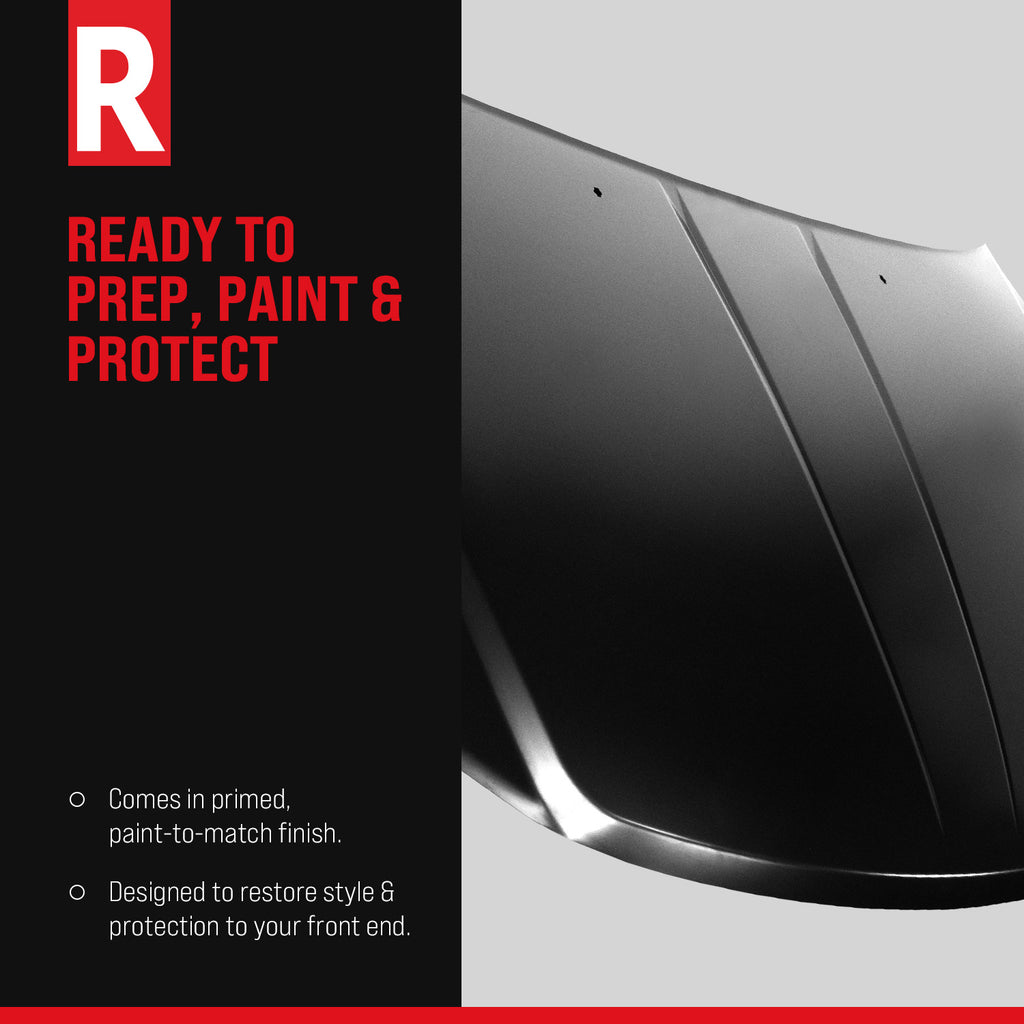 5-SERIES 10-17 HOOD, Aluminum, Primed, GT Model