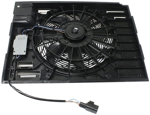 7-SERIES 02-08 A/C CONDENSER FAN SHROUD ASSEMBLY, w/ Control module