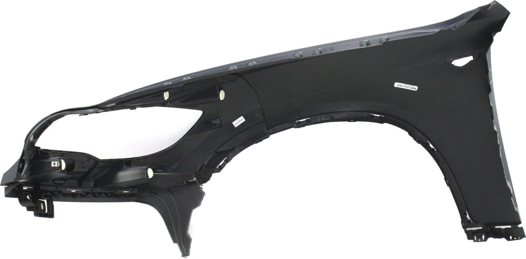 X6 08-14 FRONT FENDER RH, Primed, Fiberglass, w/o HeadLamp Washer Hole, w/Side Lamp Hole