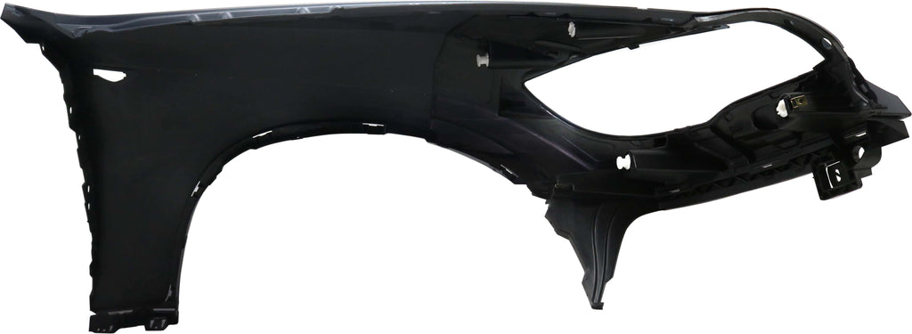 X6 08-14 FRONT FENDER LH, Primed, Fiberglass, w/o HeadLamp Washer Hole, w/Side Lamp Hole