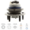 RENDEZVOUS 02-07 REAR HUB ASSEMBLY RH=LH, 5 Studs, FWD, 4-Wheel ABS