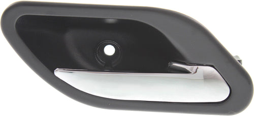 5-SERIES 01-03 FRONT INTERIOR DOOR HANDLE RH, Black bezel, Chrome lever (=REAR)