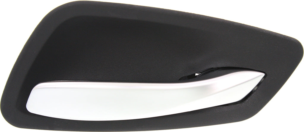 3-SERIES 06-12 FRONT INTERIOR DOOR HANDLE RH, Satin Chr Lever+Black Housing, Plastic, Sdn/Wgn (=REAR)