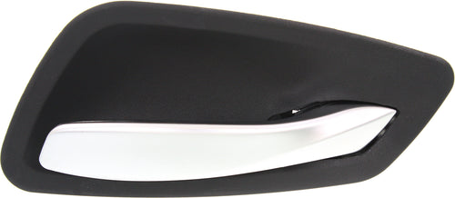 3-SERIES 06-12 FRONT INTERIOR DOOR HANDLE RH, Satin Chr Lever+Black Housing, Plastic, Sdn/Wgn (=REAR)