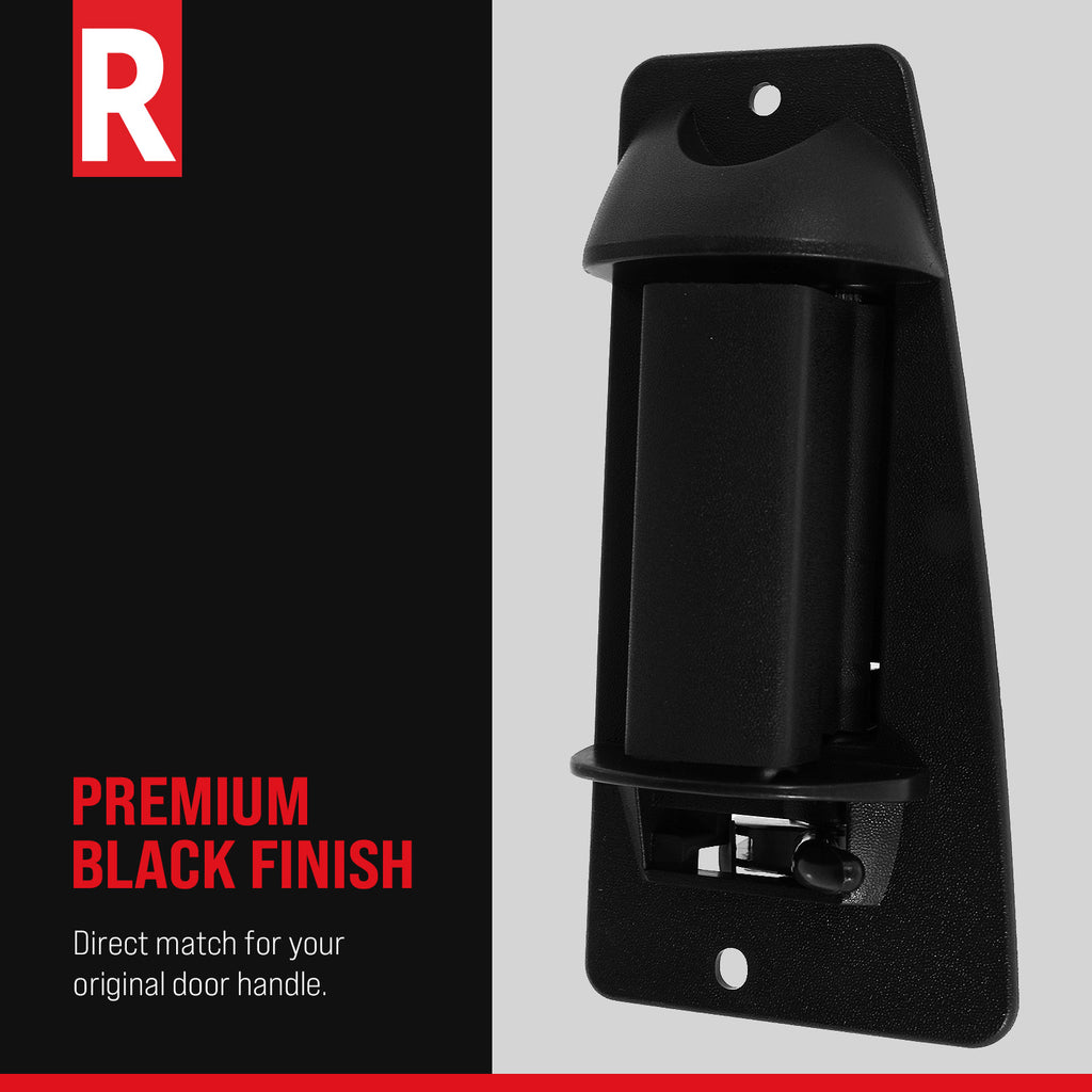 3-SERIES 99-00 FRONT EXTERIOR DOOR HANDLE RH, Txtrd Blk, w/o Keyhole, E46, Exc. Conv. (=REAR RH)