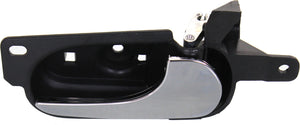 LUCERNE 06-11 REAR INTERIOR DOOR HANDLE RH, Chrome Lever W/ Textured Black Bezel, w/o Door Lock Hole