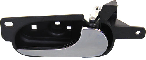 LUCERNE 06-11 REAR INTERIOR DOOR HANDLE RH, Chrome Lever W/ Textured Black Bezel, w/o Door Lock Hole