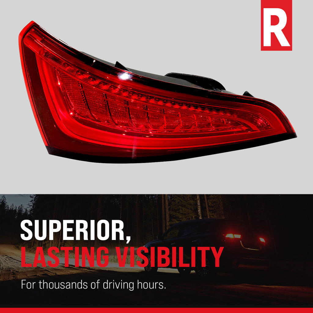 3-SERIES 09-11 TAIL LAMP RH, Outer, Assembly, LED, Sedan - CAPA