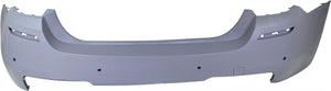 5-SERIES 11-16 REAR BUMPER COVER, Primed, Sedan, w/ M Package, w/ Park Distance Control Sensor Holes