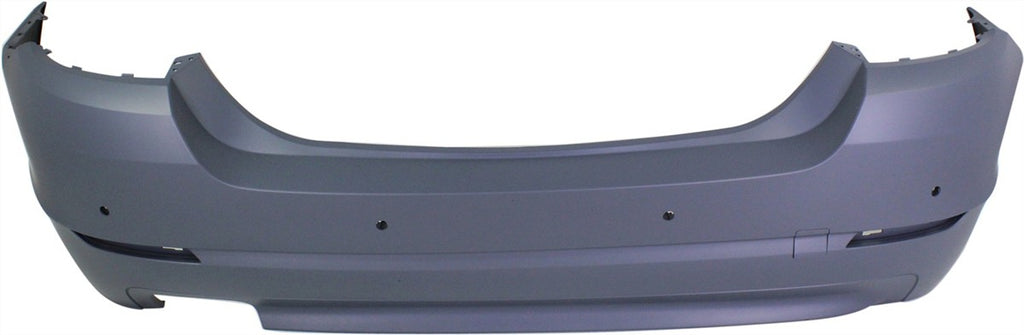 528I 11-13 REAR BUMPER COVER, Primed, w/o M Package, w/ Park Distance Control Sensor Holes