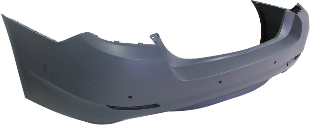Rear Bumper Cover Primed - CAPA For BMW 535I | ACTIVE HYBRID 5 2011-2013 With M PackageWith Park Distance Control Sensor Holes Replacement REPB760160PQ