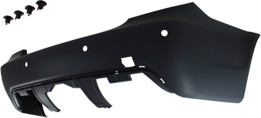 5-SERIES 04-10 REAR BUMPER COVER, Primed, w/ M Pkg, w/ Park Dist Ctrl Snsr Holes, Sedan