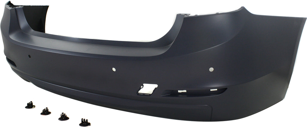 Rear Bumper Cover Primed Standard For 2012-2015 BMW 320i With Park Distance Control Sensor Holes Replacement REPB760169P