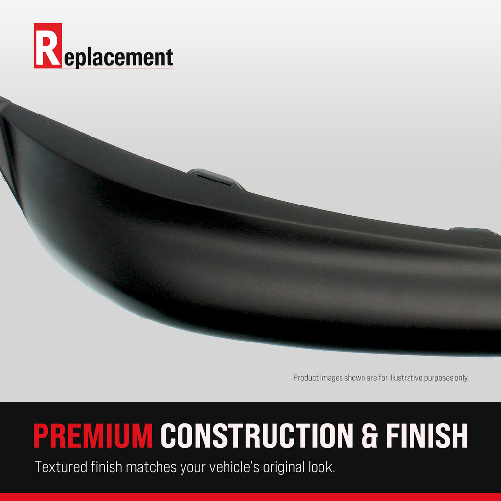 5-SERIES 97-00 FRONT BUMPER MOLDING LH, Outer, Black