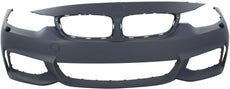 4-SERIES 14-20 FRONT BUMPER COVER, Primed, w/ M Sport Pkg, w/ HLW Holes, w/o PDC Snsr Holes
