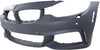 4-SERIES 14-20 FRONT BUMPER COVER, Primed, w/ M Sport Pkg, w/ HLW/Park Assist Snsr/PDC Snsr Holes/Cam