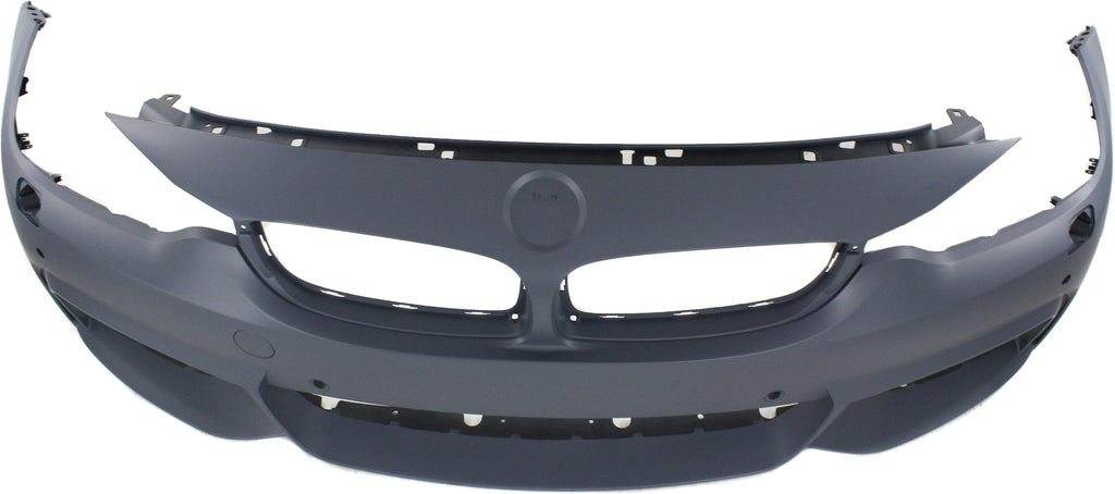 4-SERIES 14-20 FRONT BUMPER COVER, Primed, w/ M Sport Pkg, w/ HLW/Park Assist Snsr/PDC Snsr Holes/Cam