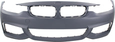 4-SERIES 14-20 FRONT BUMPER COVER, Primed, w/ M Sport Pkg, w/o HLW and PDC Snsr Holes