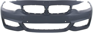 4-SERIES 14-20 FRONT BUMPER COVER, Primed, w/ M Sport Line, w/o HLW Holes and Cam, w/ Park Assist Snsr/PDC Snsr Holes