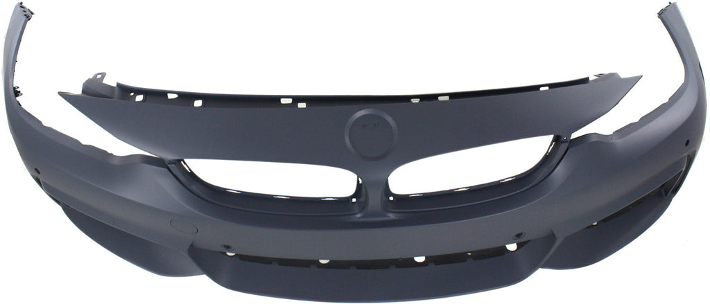 4-SERIES 14-20 FRONT BUMPER COVER, Primed, w/ M Sport Line, w/o HLW Holes and Cam, w/ Park Assist Snsr/PDC Snsr Holes