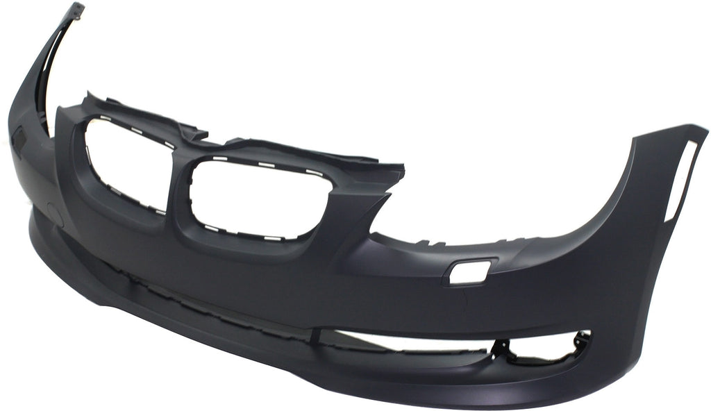PARTS OASIS New Aftermarket BM1000244 Front Bumper Cover Primed Replacement For BMW 3-Series 2011 2012 2013 Without M Sport Line | Park Distance Control Sensor Holes Convertible | Coupe Replaces 51117256082
