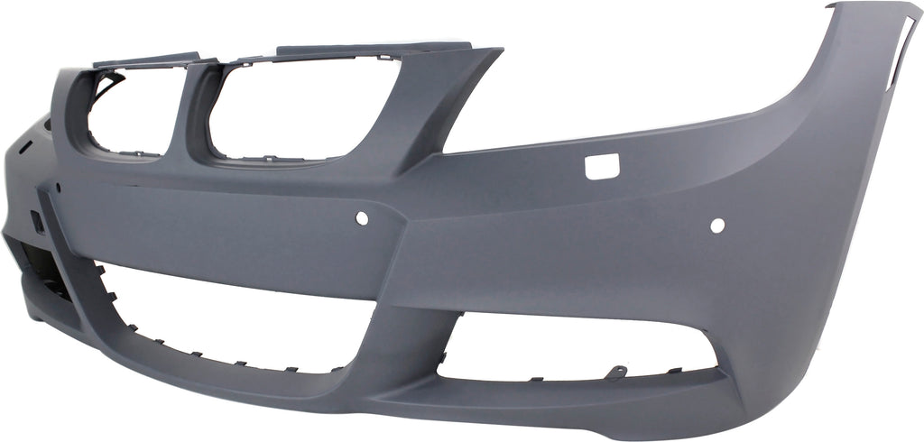 PARTS OASIS New Aftermarket BM1000249 Front Bumper Cover Primed Replacement For BMW 3-Series 2006 2007 2008 2009 2010 2011 2012 With M Pkg With HLW and PDC Sensor Holes (Sedan 06-11) | (Wagon 06-12) Replaces OE 51118049257