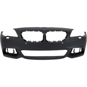 PARTS OASIS New Aftermarket BM1000312 Front Bumper Cover Primed Replacement For BMW 5-Series 2014 2015 2016 Sedan With M Package With Park Distance Control Sensor Holes Without Camera Hole Replaces OE 51118058996