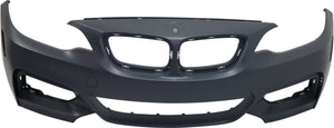 2-SERIES 14-21 FRONT BUMPER COVER, Primed, w/ M Sport Pkg, w/o Headlight Washer Holes, w/o Park Distance Control Sensor Holes, w/o Park Assist Sensor Holes (230i, 18-21/228i, Conv)/Cpe