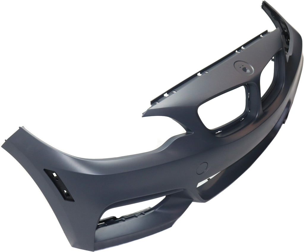 PARTS OASIS New Aftermarket BM1000329 Front Bumper Cover Primed For BMW 2-Series 2014 - 2021 With M Sport Pkg Without Headlight Washer Holes Without Park Distance Control Sensor Holes (230i 18-21 | 228i Convertible ) Coupe Replaces OE 51118058100