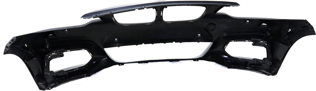 PARTS OASIS New Aftermarket BM1000412 Front Bumper Cover Primed BMW 2-Series 2014 - 2021 With M Sport Pkg With Headlight Washer Holes With Park Distance Control Sensor Holes (230i 2017 | 228i Conv) Coupe Replaces 51118058096