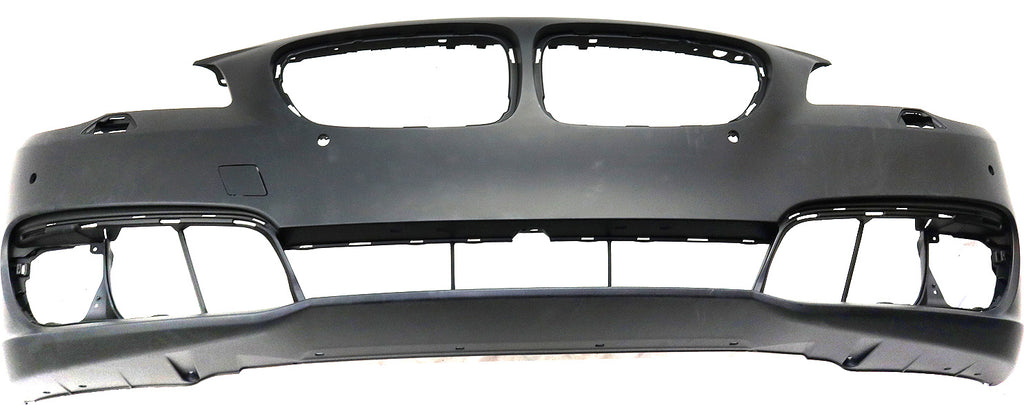 5-SERIES 14-16 FRONT BUMPER COVER, Primed, Sedan, w/o M Package, w/ Park Distance Control Sensor Holes, w/o Camera Hole