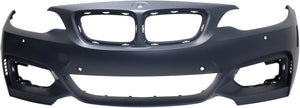 2-SERIES 14-21 FRONT BUMPER COVER, Primed, w/ M Sport Pkg, w/o Headlight Washer Holes, w/ Park Distance Control Sensor Holes, w/ Park Assist Sensor Holes, (230i, 17-21/228i, Conv)/Cpe