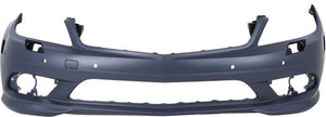 PARTS OASIS New Aftermarket MB1000343C Front Bumper Cover Primed - CAPA Replacement For Mercedes Benz C-CLASS 2008 2009 2010 2011 (Exc. C63 AMG Model) With AMG Pkg With HLW and Ptronic Holes Replaces OE 2048857825