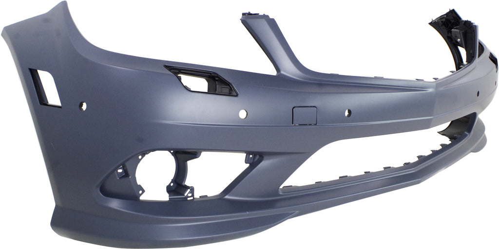 PARTS OASIS New Aftermarket MB1000343C Front Bumper Cover Primed - CAPA Replacement For Mercedes Benz C-CLASS 2008 2009 2010 2011 (Exc. C63 AMG Model) With AMG Pkg With HLW and Ptronic Holes Replaces OE 2048857825