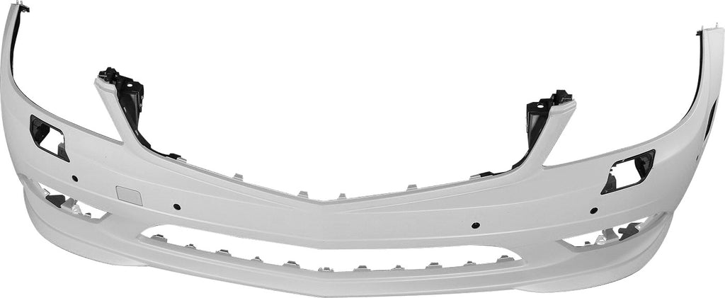 C-CLASS 08-11 FRONT BUMPER COVER, Prmd, (Exc. C63 AMG Model), w/ AMG Pkg, w/ HLW and Ptronic Holes