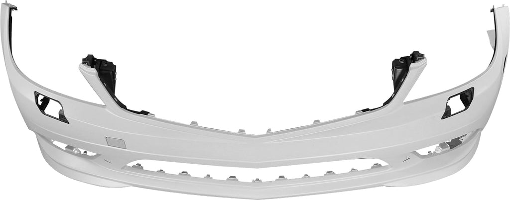 C-CLASS 08-11 FRONT BUMPER COVER, Prmd, (Exc. C63 AMG Model), w/ AMG Pkg, w/ HLW Holes, w/o Ptronic Holes