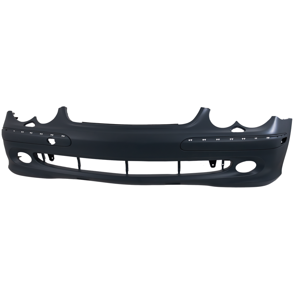 CLK-CLASS 03-05 FRONT BUMPER COVER, Primed, w/o Sport Pkg, w/ Headlight Washer Holes, w/o Parktronic Holes