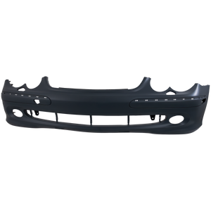 CLK-CLASS 03-05 FRONT BUMPER COVER, Primed, w/o Sport Pkg, w/ Headlight Washer Holes, w/o Parktronic Holes