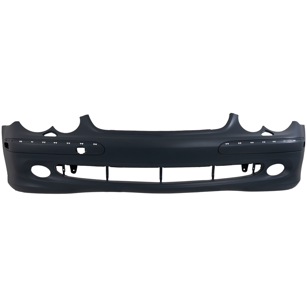 CLK-CLASS 03-05 FRONT BUMPER COVER, Primed, w/o Sport Pkg, w/ Headlight Washer Holes, w/o Parktronic Holes