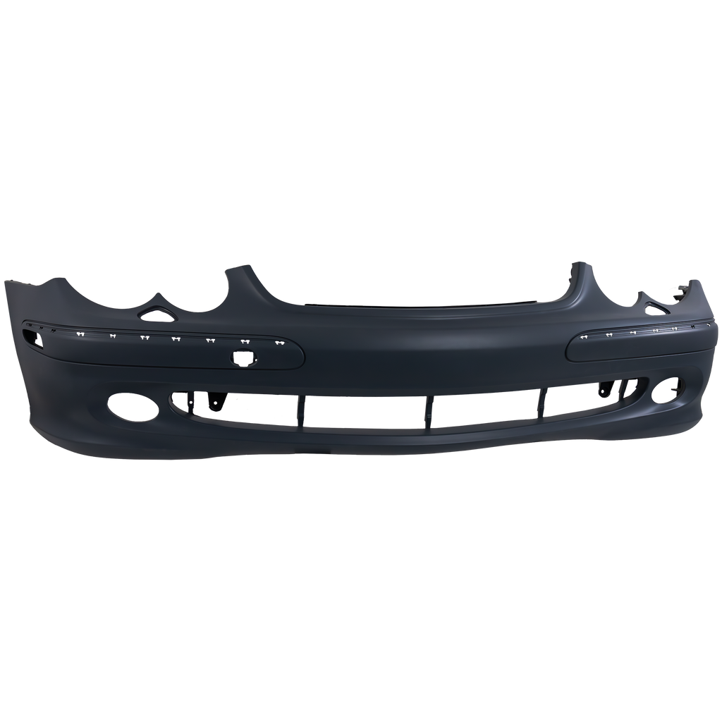 CLK-CLASS 03-05 FRONT BUMPER COVER, Primed, w/o Sport Pkg, w/ Headlight Washer Holes, w/o Parktronic Holes