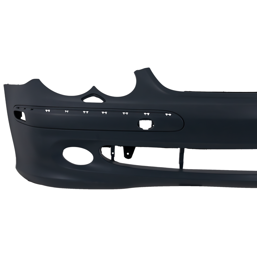 CLK-CLASS 03-05 FRONT BUMPER COVER, Primed, w/o Sport Pkg, w/ Headlight Washer Holes, w/o Parktronic Holes