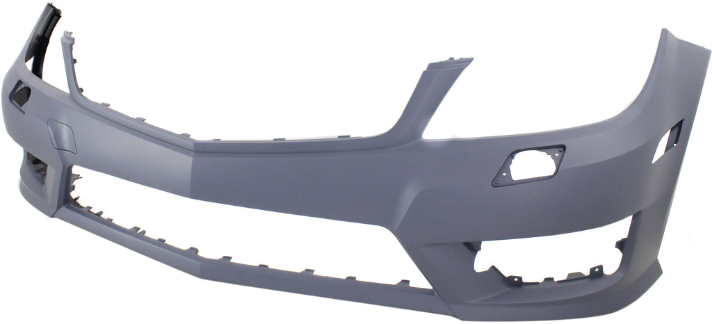 C-CLASS 12-15 FRONT BUMPER COVER, Prmd, w/ AMG Styling Pkg, w/ HLW Hole, w/o Ptronic Holes, w/o Side Marker Light Holes, (Exc. C63 AMG Model), Cpe/(Sdn 12-14)